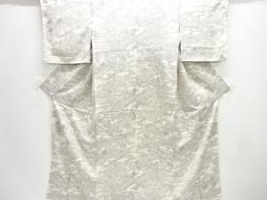 未使用品　橋に草花模様小紋着物